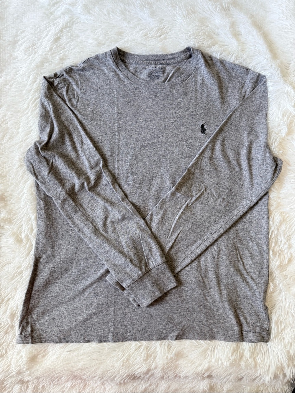 Ralph Lauren Heather Gray Long-Sleeve Crewneck Shirt